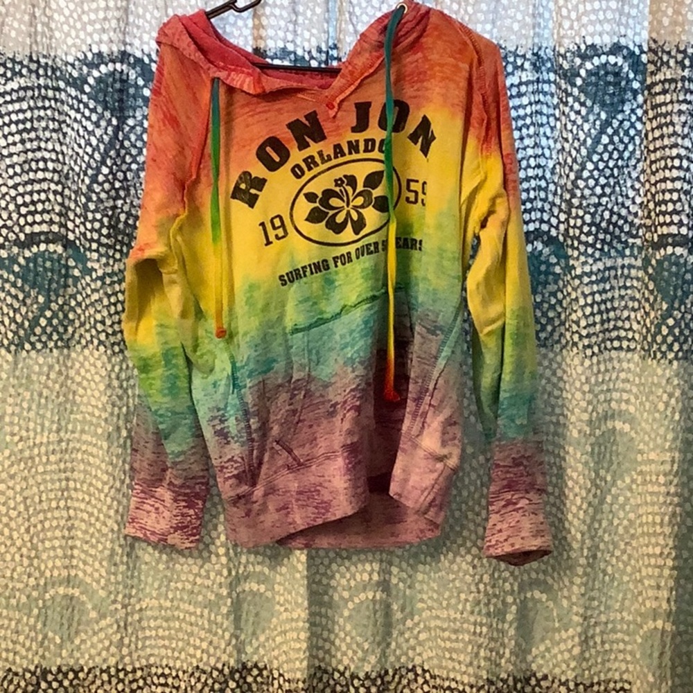 Rainbow Ron Jon Orlando Hoodie L